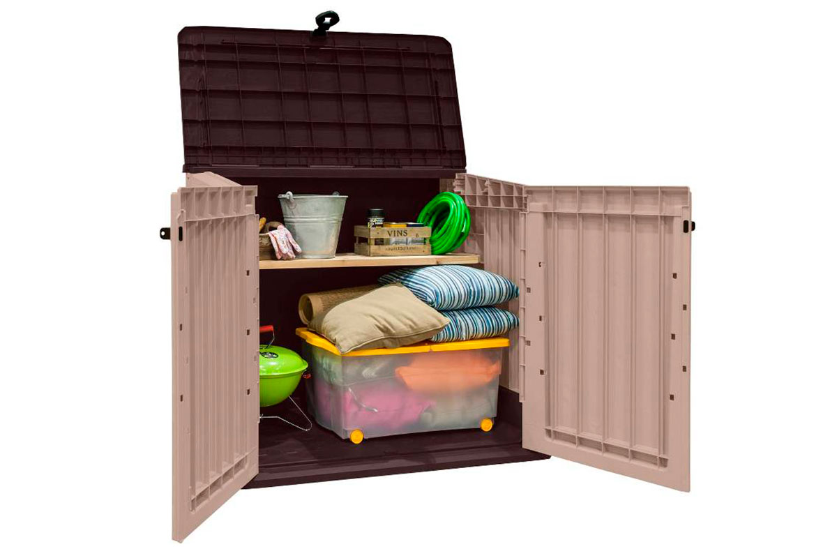 Ящик Keter STORE IT OUT MIDI (Woodland 30), 845 л, бежево-коричневый