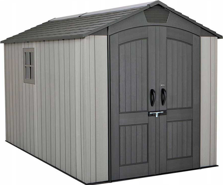 Дачный хозблок (сарай) WOODLOOK 7x9,5 60310 габариты 283,5 х 218,5 см из пластика, с двускатной крышей, для загородного дома