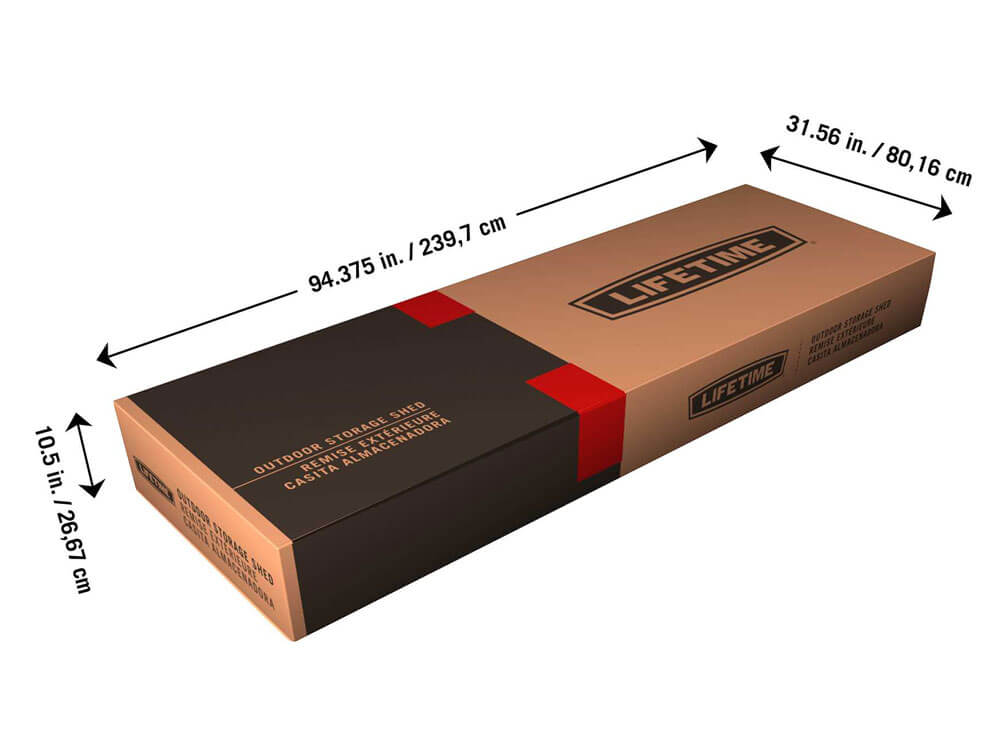 Сарай (хозблок) пластиковый LifeTime 15x8 DD 60079 габариты 239 х 452 см с двускатной крышей для дачи или загородного дома
