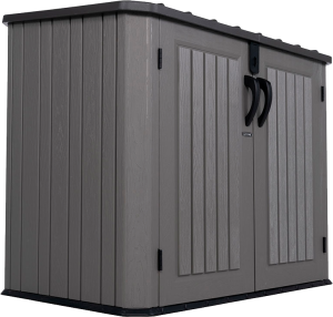 LifeTime WoodLook 60464E Садовый ящик-шкаф для хранения серый 1380л