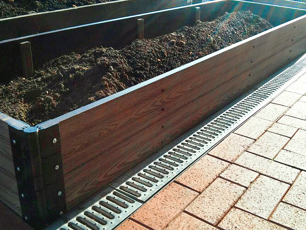Высокая грядка Holzhof из ДПК (ДОСКА), коричневая 300х30х2950 mm
