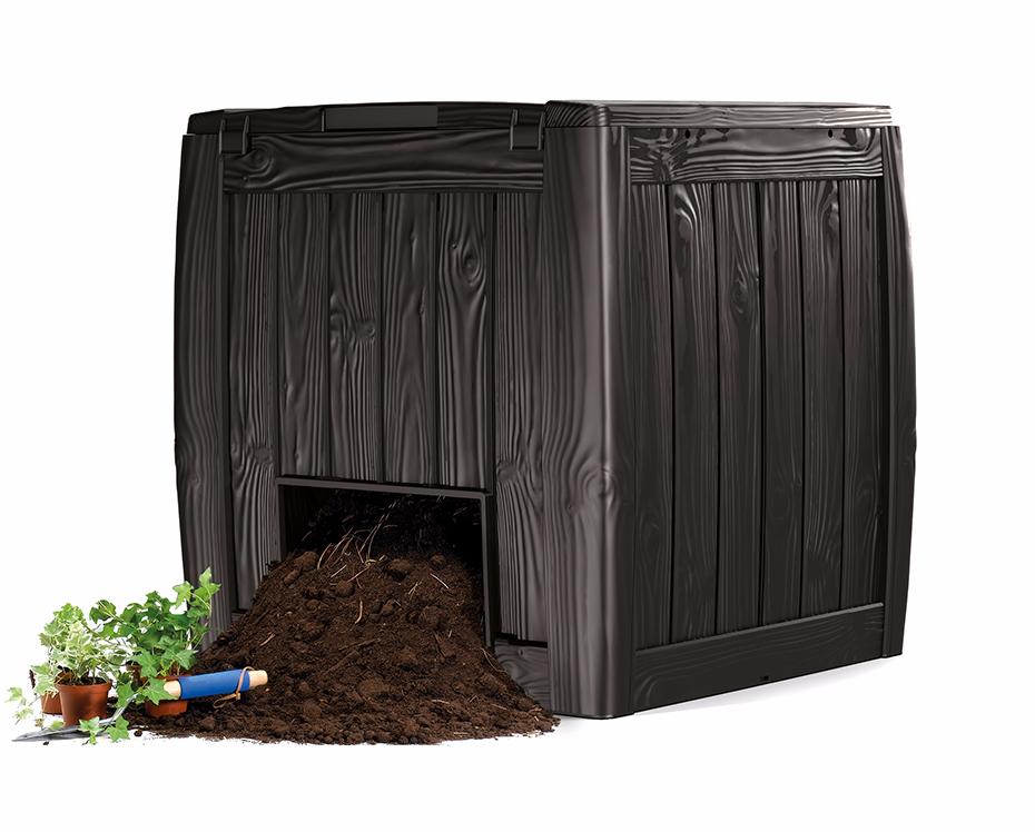 Компостер садовый Keter DECO COMPOSTER объем 340 л из пластика под дерево для дачи